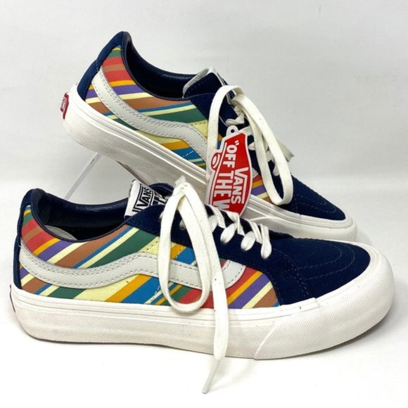 Vans Shoes - 💖MEGA SALE💖VANS Shoes Women's VN0A4UWI1B3 Sk8-Low Reissue Retro Stripes Blue